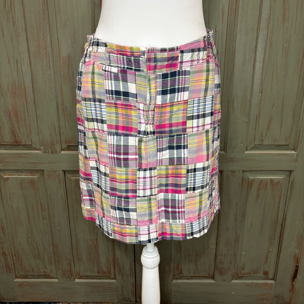 Merona Skirt Multicolor Plaid with Pockets 4
